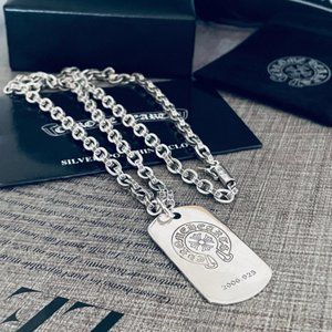 chrome hearts sterling silver pendant necklace